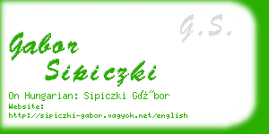gabor sipiczki business card